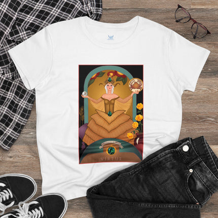 June & Pearl, Alexandrite (from the Gem Series) by Sofia Chiostri Women's Midweight Cotton Tee