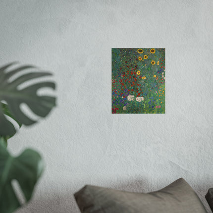 Farm Garden with Sunflowers by Gustav Klimt Fine Art Posters