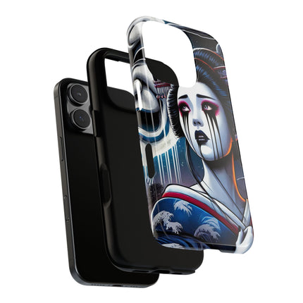 Geisha’s Black Ink Tears Phone Cases
