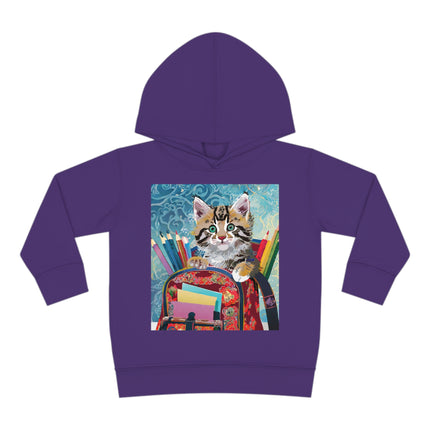 Whiskered Wanderings Toddler Pullover Fleece Hoodie