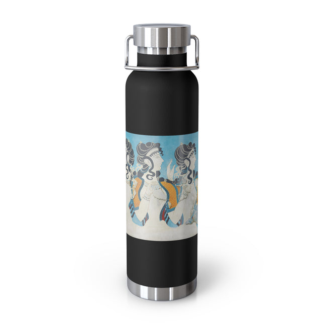 Reproduction of Ladies in Blue by Emile Gilliéron Copper Vacuum Insulated Bottle, 22oz