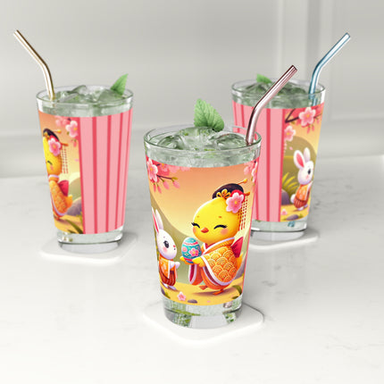 Whimsical Springtime Exchange Glass, 16oz