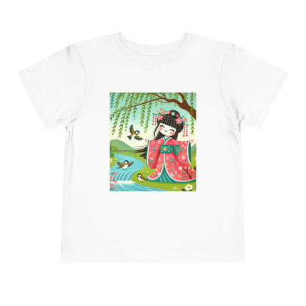 Sparrow Dance Geisha Fairy Toddler Short Sleeve Tee