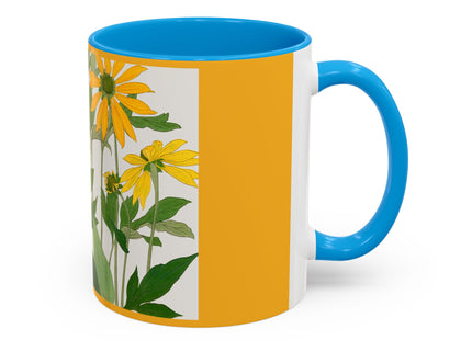 Clerodendrum & Rudbeckia Flower by Tanigami Kônan Colorful Mugs (11oz, 15oz)