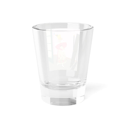 The Yellow Hat Shot Glass – 1920s Vogue Whimsy & Playful Elegance