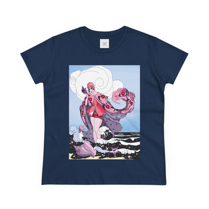 Goddess of the Swirling Sea Midweight Cotton Tee