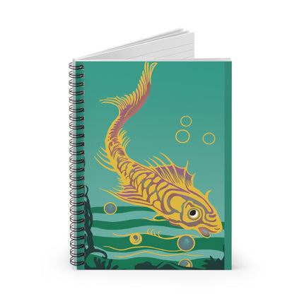Golden Serenity Spiral Notebook - Ruled Line