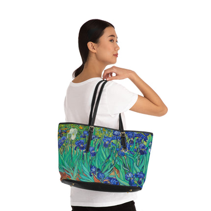 Irises by Vincent Van Gogh PU Leather Shoulder Bag