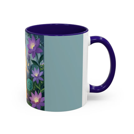The Lady Of The Moonlit Garden Colorful Mugs – Art Deco Botanical Serenity
