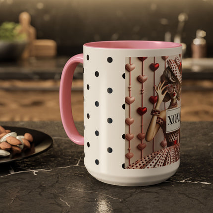 Fashionably Yours, XOXO Colorful Mugs (11oz, 15oz)