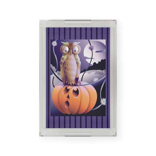 The Startled Pumpkin Acrylic Serving Tray