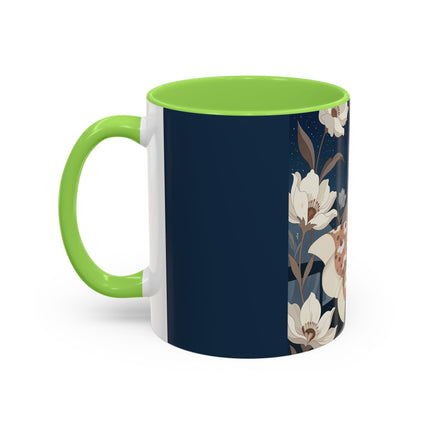 🌸✨ The Midnight Magnolia Masquerade Colorful Mug – Art Deco Nocturne