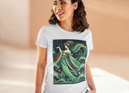 Mermaid Queen Rising from the Deep Women's Midweight Cotton Tee