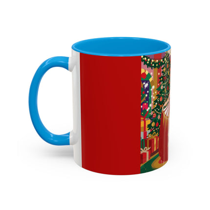 🎄💃 The Christmas Mirror Duet Colorful Mug – Art Deco Holiday Elegance