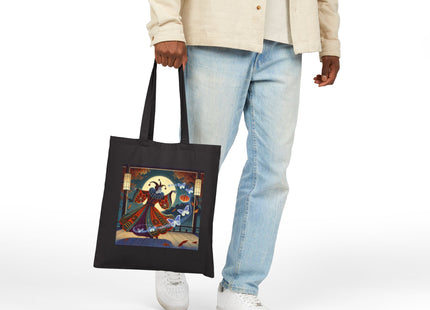 Court Magician with Ghost Butterflies Cotton Canvas Tote Bag