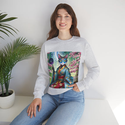 Cyberpunk Geisha Unisex Heavy Blend™ Crewneck Sweatshirt
