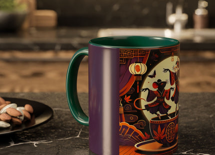 Theatrical Halloween Mice on Teacup Colorful Mugs (11oz, 15oz)