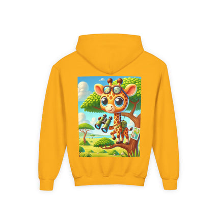 Giraffe Lookout Youth Hooded Sweatshirt – Adventure, Curiosity & Cozy Comfort