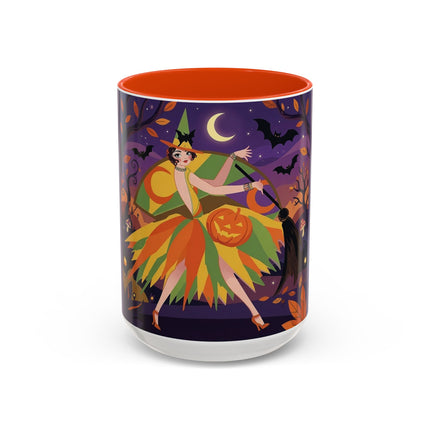🎃🧙 The Witch Of Jack-O'-Lantern Hollow Colorful Mug – Whimsical Halloween Charm