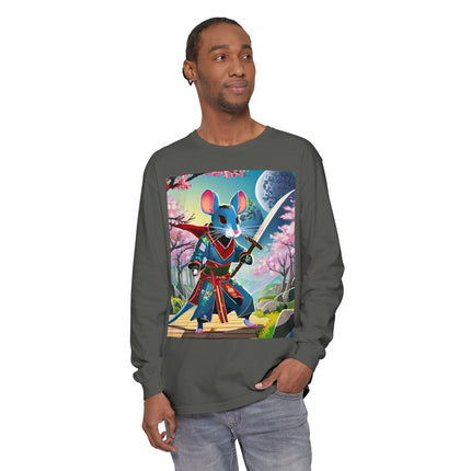 Cyber Samurai Rat Long Sleeve T-Shirt