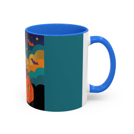 🌙🎃 The Witch Of Crescent Moon Pumpkin Colorful Mug – Colorful Halloween Charm