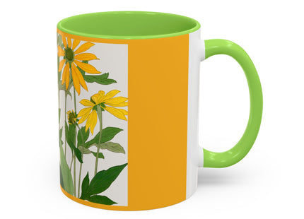 Clerodendrum & Rudbeckia Flower by Tanigami Kônan Colorful Mugs (11oz, 15oz)