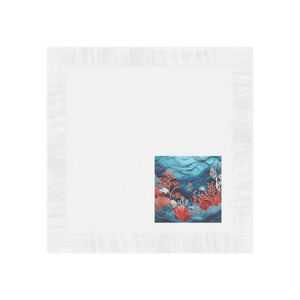Enchanting Underwater Scene White Coined Napkins