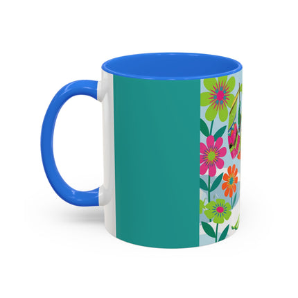 🎿🌸 The Winter Flower Adventurer Colorful Mug – Colorful Ski Fantasy