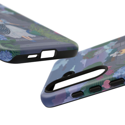 🦚🌸 The Peacock Garden Terrace Phone Case – Art Deco Floral Elegance