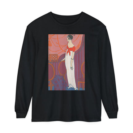 L’Entracte by Georges Lepape Garment-dyed Long Sleeve T-Shirt
