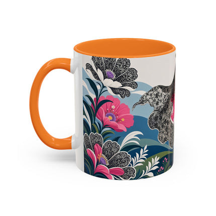 🌸🎀 The Pink Lace Garden Promenade Colorful Mug – Art Deco Fashion Elegance