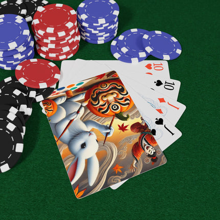 Halloween Rabbit’s Kabuki Jack-o’-Lanterns Playing Cards