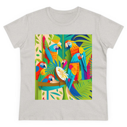 Colorful Macaws Women's Midweight Cotton Tee