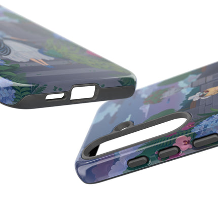 🦚🌸 The Peacock Garden Terrace Phone Case – Art Deco Floral Elegance