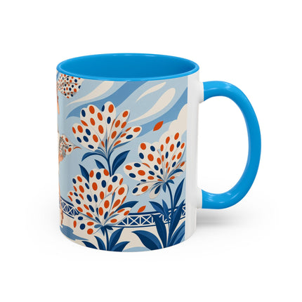 🌼🧡 The Polka Dot Wind Dancer Colorful Mug – Art Deco Fashion Whimsy
