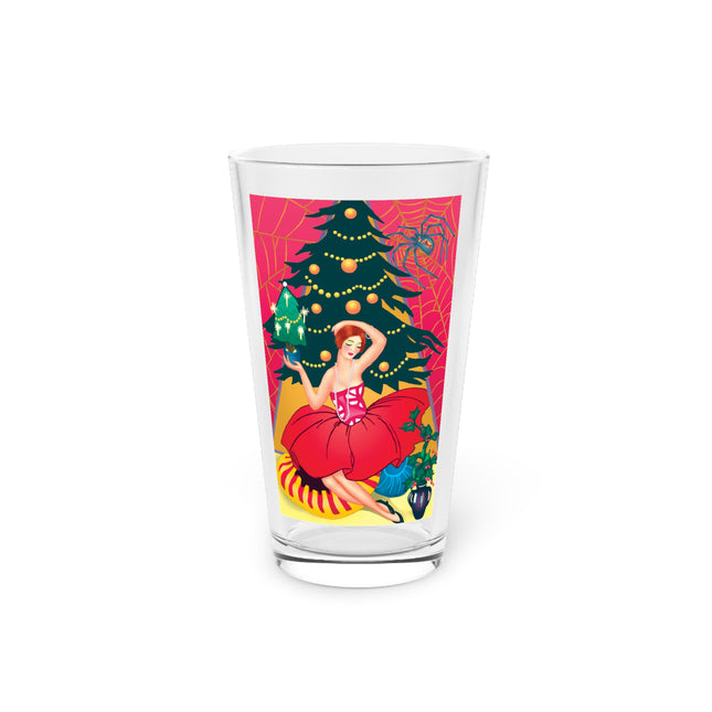 Art Deco Christmas Enchantment  Glass, 16oz