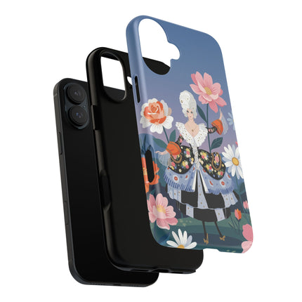 🌸🎀 The Grand Floral Promenade Phone Case – Art Deco Fashion Fantasy