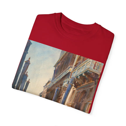 Gondola Moorings on the Grand Canal by John Singer Sargent  Unisex Garment-Dyed T-shirt