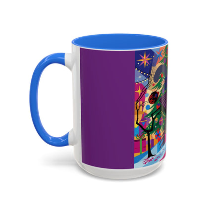 🎄✨ Christmas Among The Twinkling Trees Colorful Mug – Art Deco Holiday Fantasy