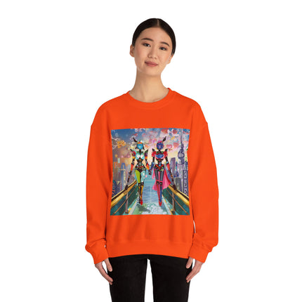 Cyber Punk Robot Models Unisex Heavy Blend™ Crewneck Sweatshirt