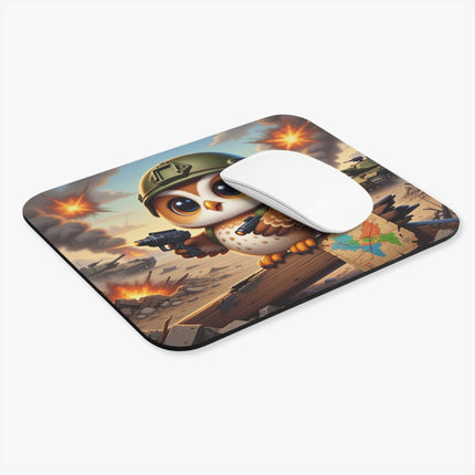 The Owl on the Front Lines Mouse Pad – Courage & Quiet Strength
