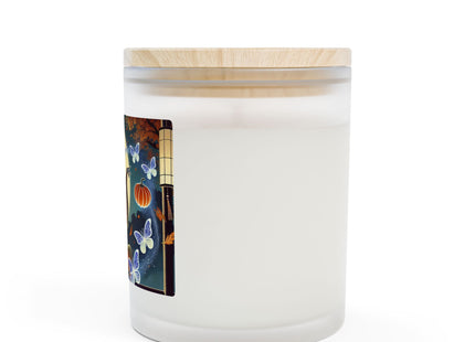 Court Magician with Ghost Butterflies Frosted Glass Candle, 11oz