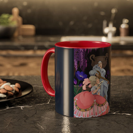 The Moonlit Garden Serenade Colorful Mugs – Art Deco Musical Elegance