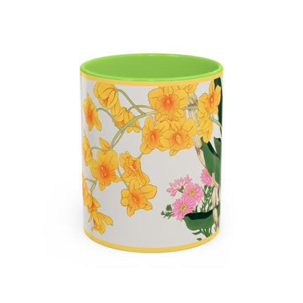 Golden Bow Orchid by Tanigami Kônan Colorful Mugs (11oz, 15oz)
