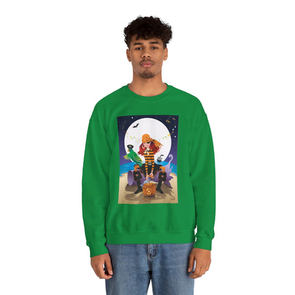 Moonlit Pirate Halloween Unisex Heavy Blend™ Crewneck Sweatshirt