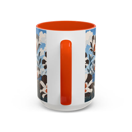 🌊🌼 The Windswept Seaside Promenade Colorful Mug – Art Deco Coastal Elegance
