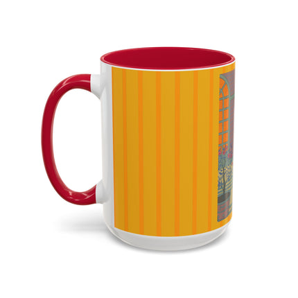 Sur Les Marches Du Jardin by Georges LePape Colorful Mugs (11oz, 15oz)