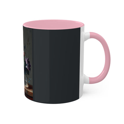 Floral Still Life by Johann Baptist Drechsler Colorful Mugs, 11oz