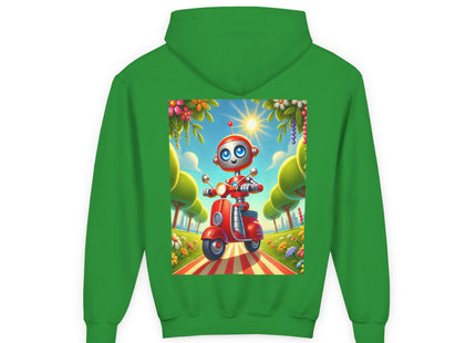 The Traveling Robot Youth Heavy Blend Hooded Sweatshirt