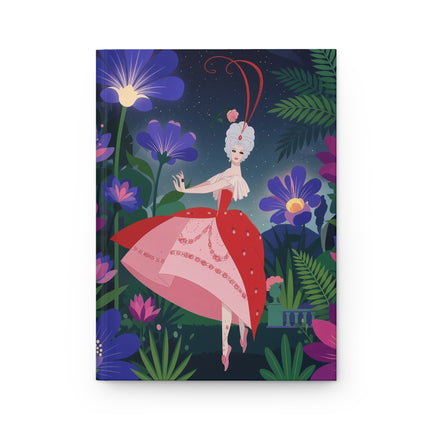 🌙🌺 The Lady Of The Starlight Flower Garden Hardcover Journal – Art Deco Floral Elegance
